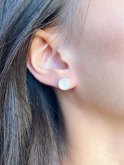 Mother Of Pearl Quartz Post Earrings - SF