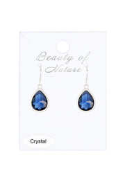 London Blue Crystal Teardrop Earrings - SF