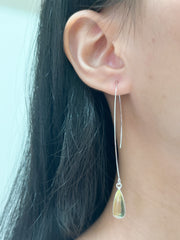 Lemon Quartz Threader Drop Earrings - SF
