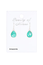 Amazonite Teardrop Earrings - SF