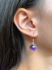 Amethyst Round Earrings - SF