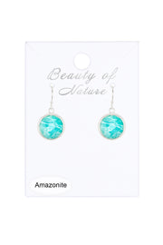 Amazonite Round Earrings - SF