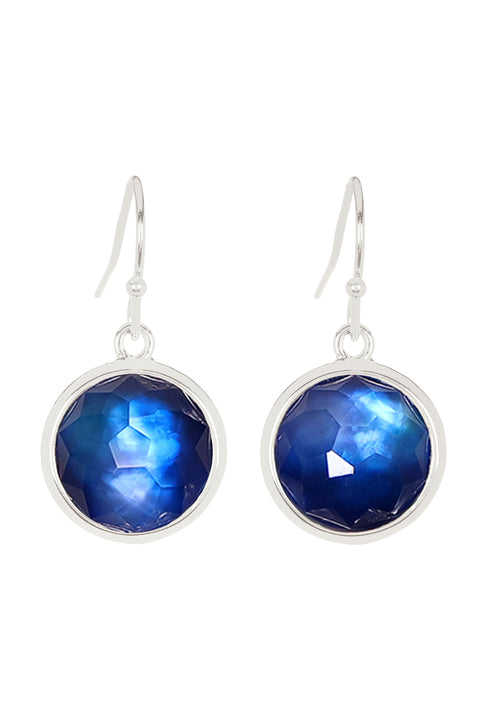 Labradorite Doublet Round Earrings - SF