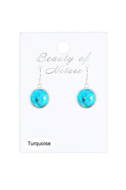 Turquoise Round Earrings - SF
