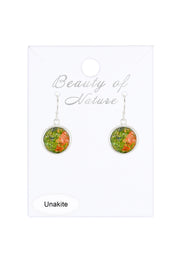 Unakite Round Earrings - SF