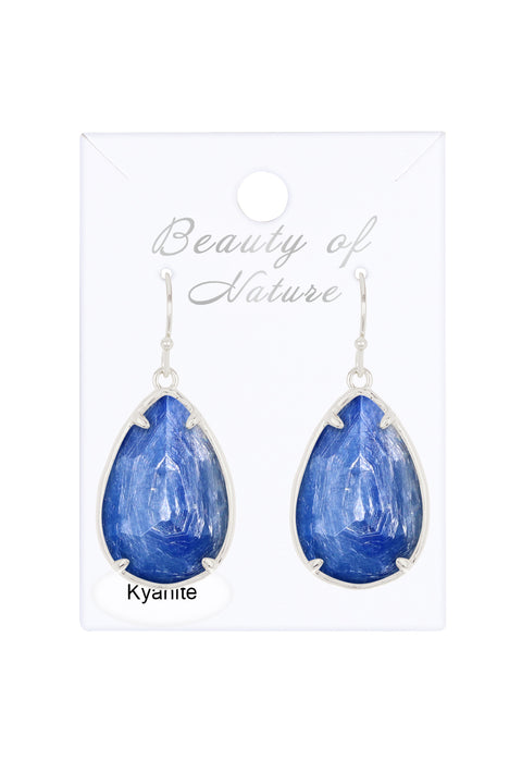 Kyanite Fancy Cut Drop Earrings - SF