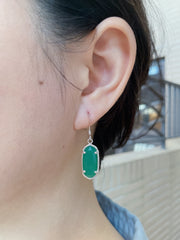 Green Chancedony Crystal Earrings - SF