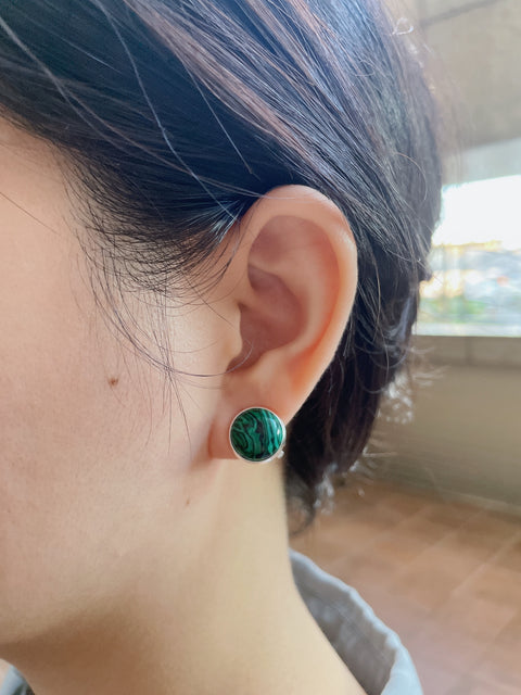 Malachite Clip On Earrings - SF
