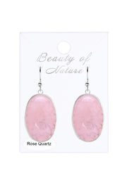 Rose Quartz Statement Earrings - SF
