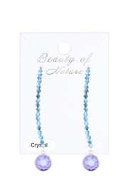 Lavender & Austrian Crystal Earrings - SF