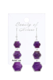 Amethyst Statement Earrings - SF