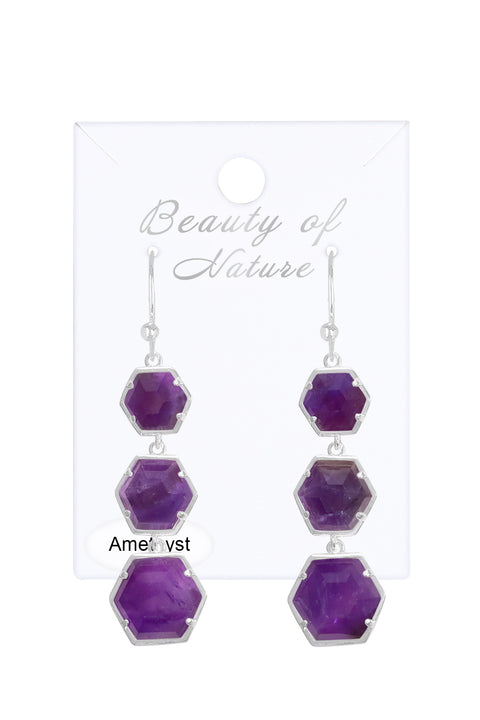 Amethyst Statement Earrings - SF