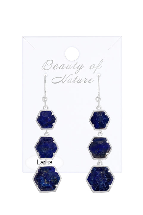 Lapis Statement Earrings - SF