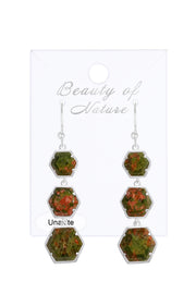 Unakite Statement Earrings - SF