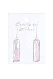 Mother Of Pearl Rectangle Earrings - SF