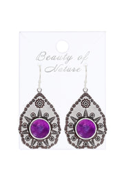 Amethyst Vintage Drop Earrings - SF