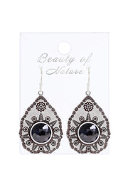 Hematite Vintage Drop Earrings - SF