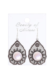 Mother Of Pearl Vintage Drop Earrings - SF