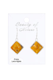 Crazy Lace Agate Rachel Drop Earrings - SF