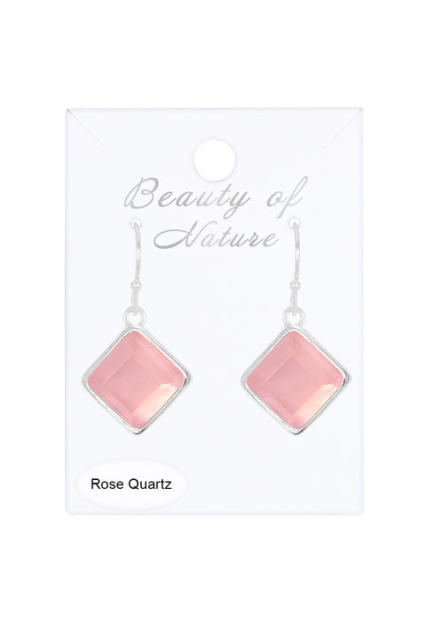 Rose Quartz Rachel Drop Earrings - SF