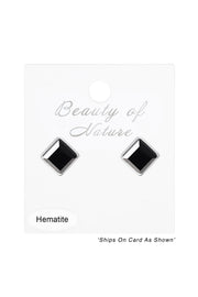 Hematite Rachel Post Earrings - SF