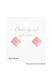 Rose Quartz Rachel Post Earrings - SF