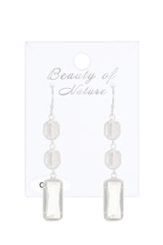 Moonstone Crystal Drop Earrings - SF