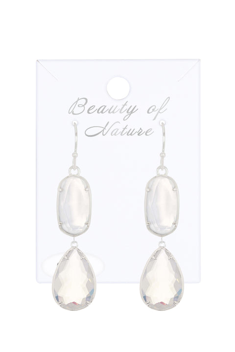 Moonstone Crystal Georgia Earrings - SF