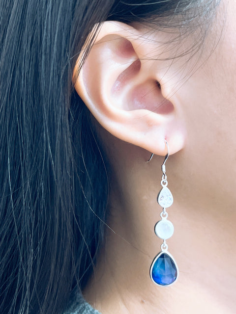 Labradorite Doublet Drop Earrings - SF