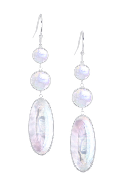 Mother Of Pearl Statement Earrings - SF