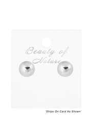 Sterling Silver 7mm Round Post Earrings - SS