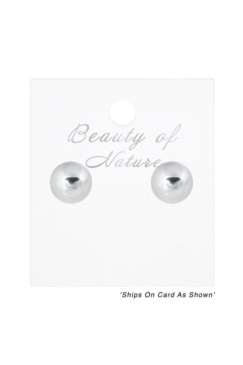 Sterling Silver 7mm Round Post Earrings - SS