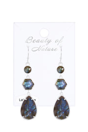 Labradorite Statement Earrings - SF