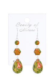 Unakite Statement Earrings - SF