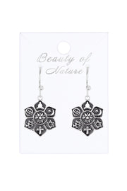 Sterling Silver Coexist Harmony Lotus Earrings - SS