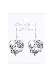 Sterling Silver Mother & Child Drop Earrings - SS