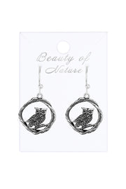 Owl Drop Earrings - SF