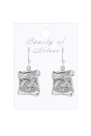 Star Of David Drop Earrings - SF