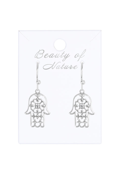 Hamsa Drop Earrings - SF