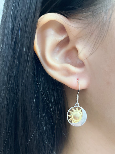 Sun & Moon Drop Earrings - SF