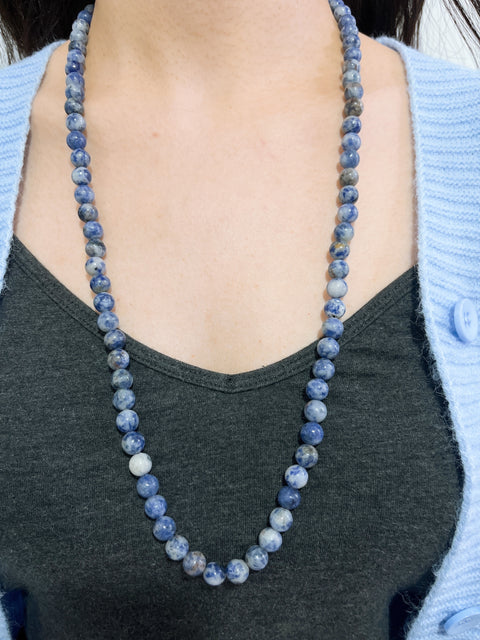 Lapis Mala Beads Necklace - SF