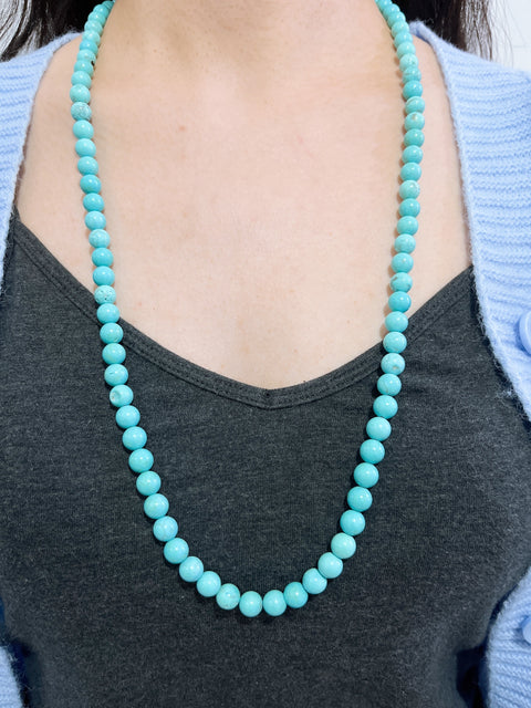 Turquoise Mala Beads Necklace - SF