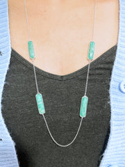Amazonite 30" Station Long Necklace - SF