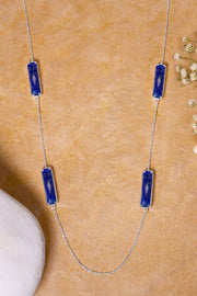 Lapis 30" Station Necklace - SF