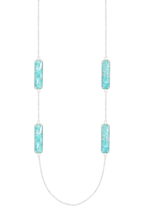 Amazonite 24" Station Necklace - SF