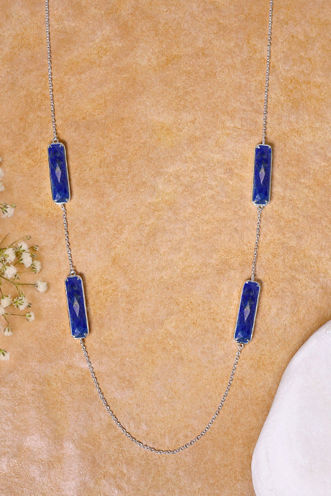 Lapis 24" Station Necklace - SF