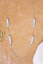 Mother Of Pearl 24" Station Necklace - SF