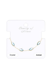 Sky Blue Crystal Anklet - GF