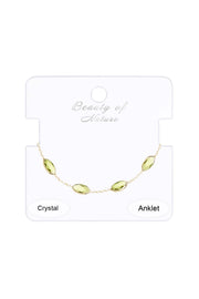 Peridot Crystal Anklet - GF