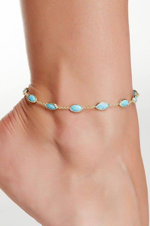 Turquoise Station Anklet - GF